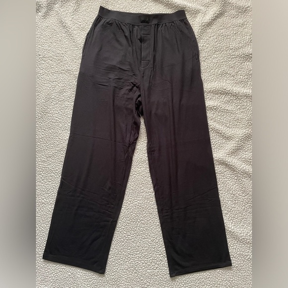 Skims Boyfriend Loose Pant Black Onyx Loungewear Medium​ - Picture 4 of 13